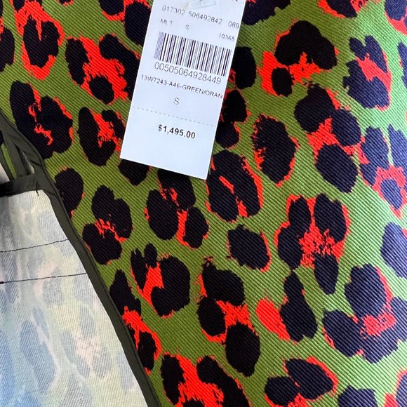 R13 The Kills Alison Mosshart green orange leopard print blazer jacket brand new - Picture 9 of 15